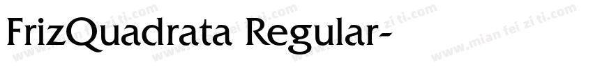 FrizQuadrata Regular字体转换